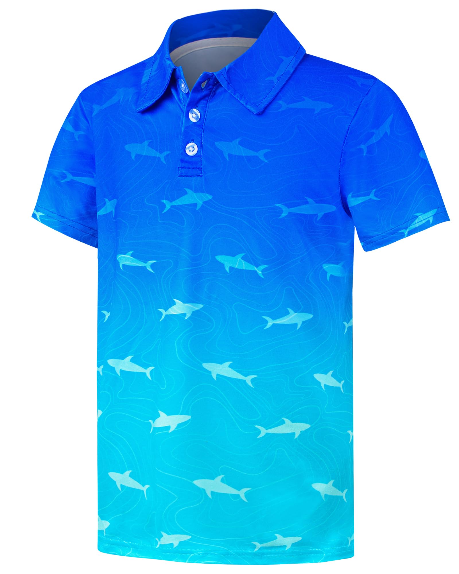 Boys Polo Shirt Golf Short Sleeve Performance Dry Fit Stretch School Uniform Shirts for Boys 7-14 Years