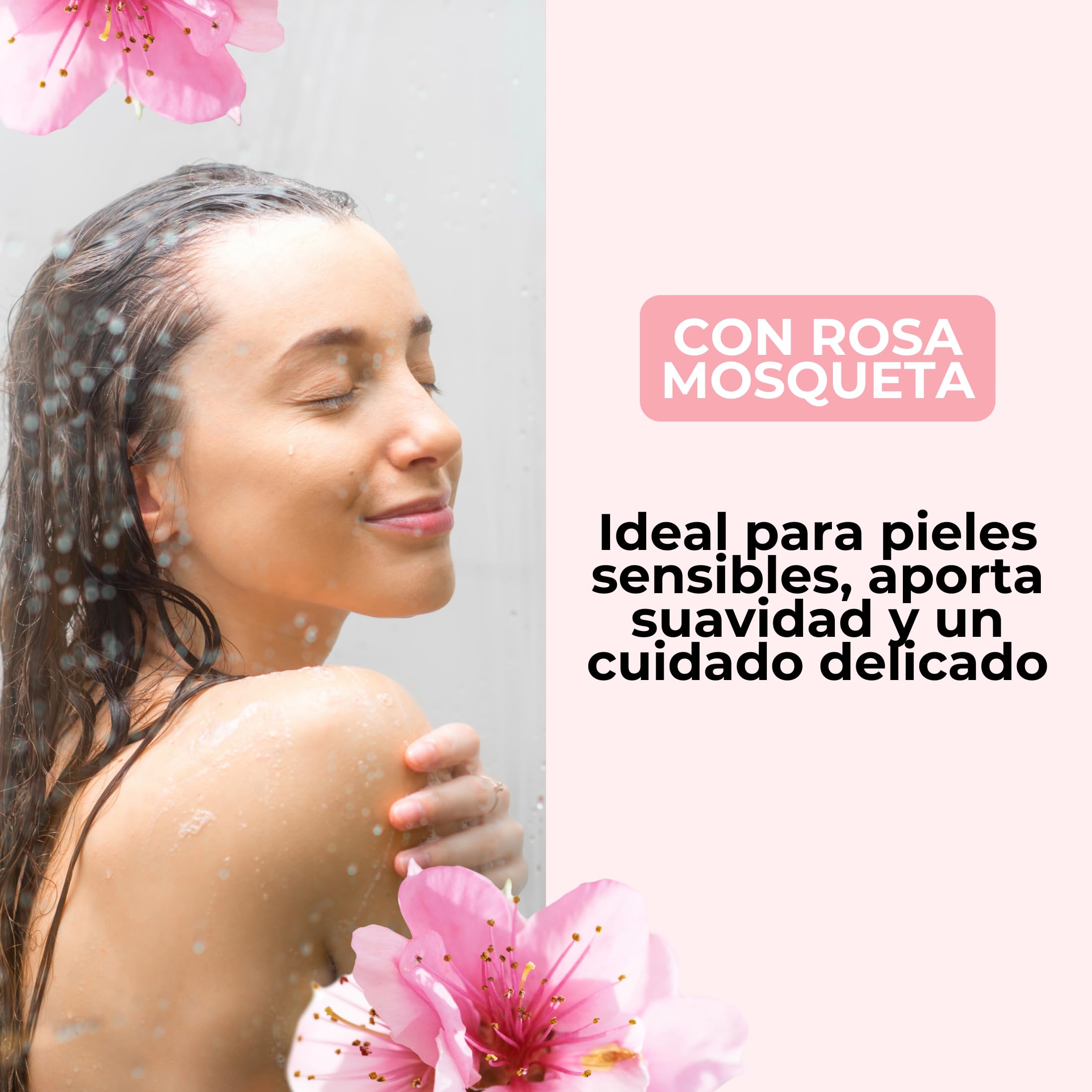 Babaria - Gel Intimo Rosa Mosqueta y Ácido Láctico | Jabon Intimo Mujer | Gel Intimo Acción Hidratante | Jabón Intimo Mujer | Respetuoso con PH Intimo — view 4