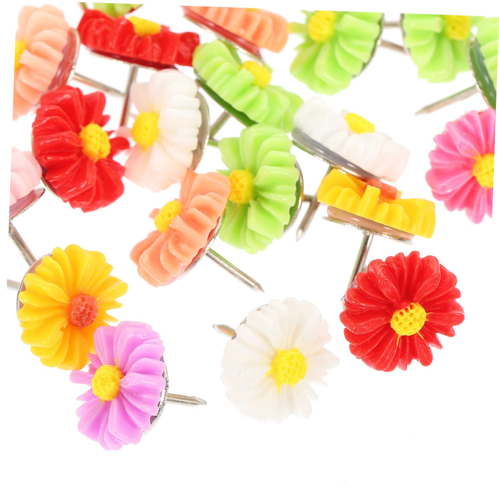 STOBOK 180pezzi Puntine Da Disegno Sostituibili Forma Di Margherita Accessori Decorativi Per Casa e Ufficio Piccole Puntine Pratiche Per Bacheca e Poster