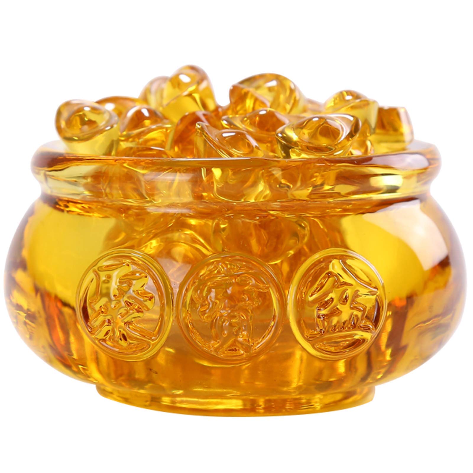 YNIYUJKL Treasure Basin Feng Shui Crystal Statues And Figurines, Wealth Prosperity Sculptures Home Decor, Best Housewarming Congratulatory Decor,B,A-A