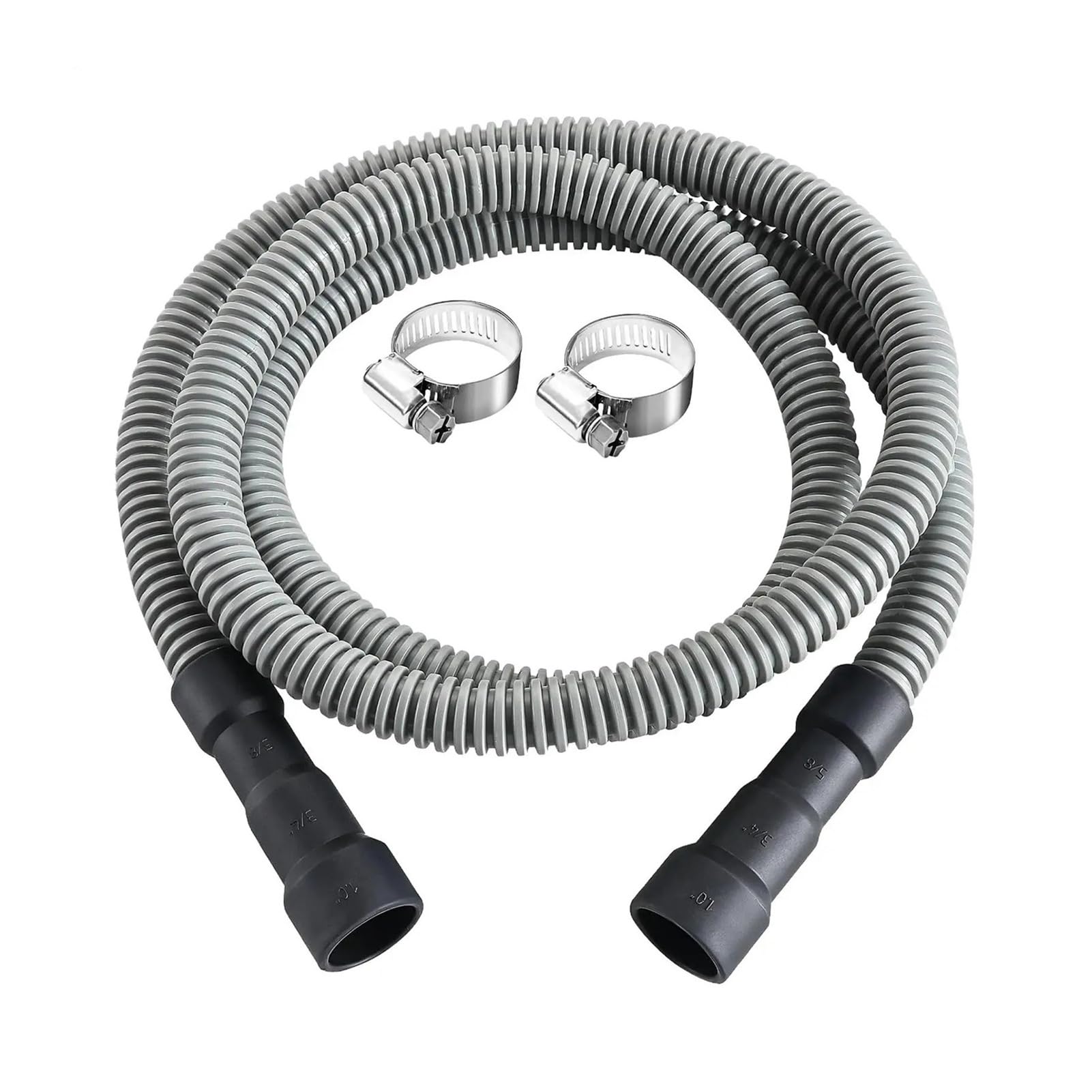 Compatible for Universal, Dishwasher Washing Machine Drain Waste Hose with Clamp for Dehumidifier AC Drainage, Laundry Hose
