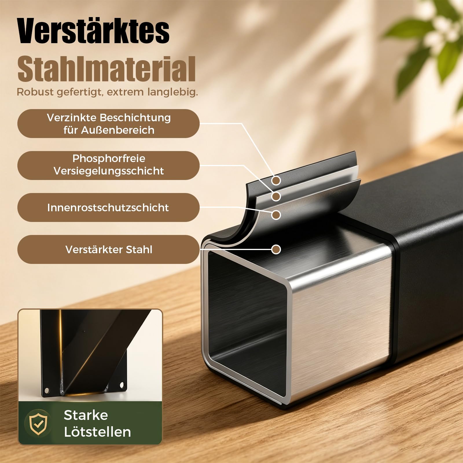 4 Stück 45-Grad Winkelhalterung, Balkenverbinder & Pfostenverbinde & Eckverbinder Holzverbinder, Rostfrei Wetterfest, für Pergola, Pavillon, Terrassenüberdachung