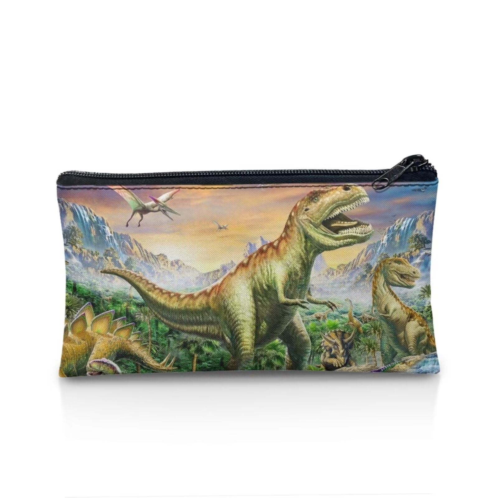 UOIMAG Dino Pencil Case for Dinosaur Lovers Kids School Stationery Holder Zipper Pencil Pouch