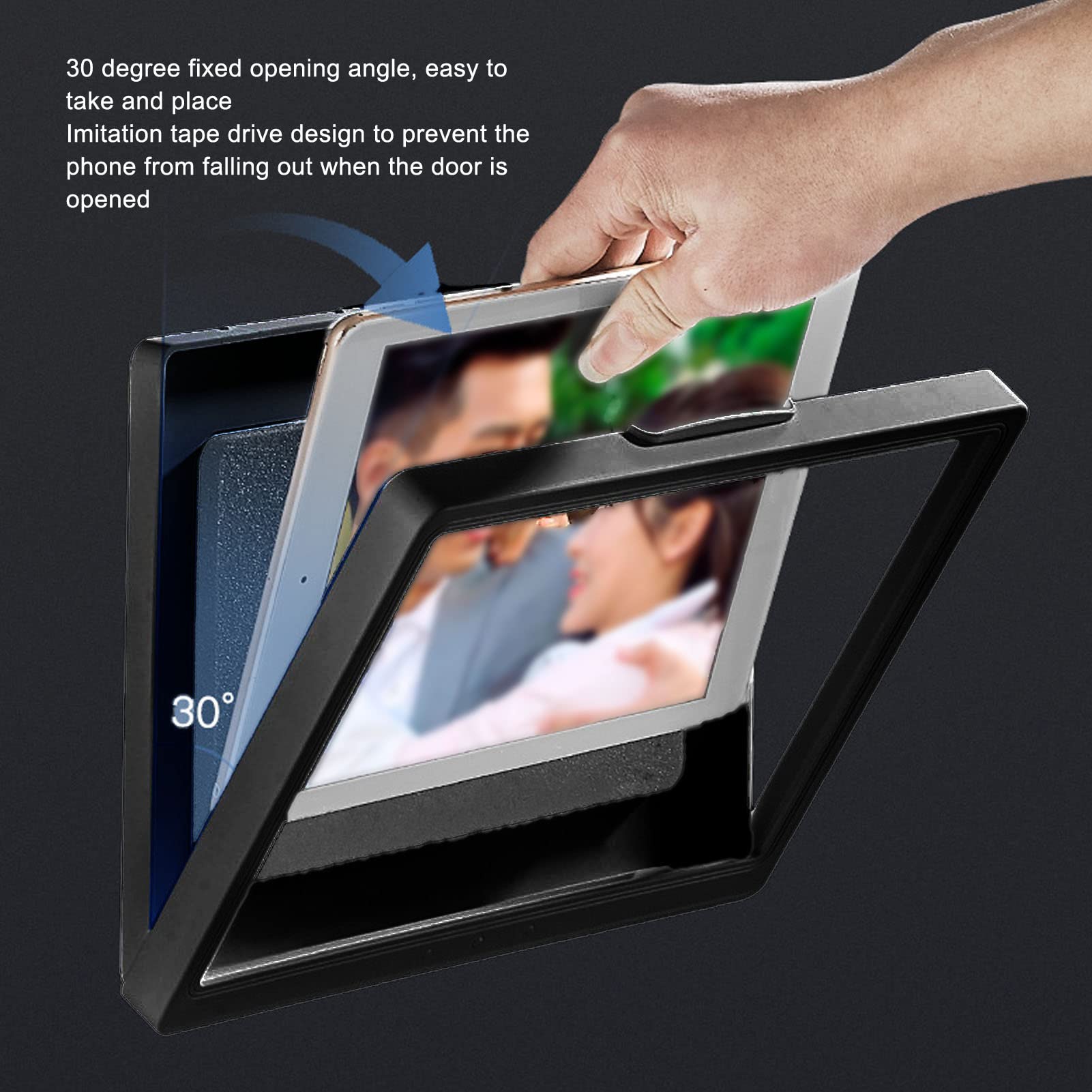 Uchwyt na tablet pod prysznic, wodoodporny uchwyt na tablet obracany o 180° Etui na tablet łazienkowy, uchwyt ścienny do tabletu z dotykowym ekranem przeciwmgielnym do łazienki
