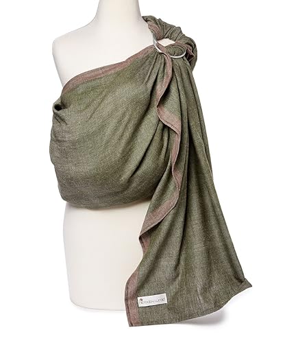 Miniatura 15 de Hip Baby Wrap Portabebés Ring Sling para bebés y niños pequeños – Hermoso, 100% algodón suave, portabebés para bebés de 8 a 35 libras – Regalo