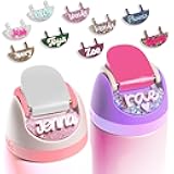 Personalized 3D Name Plate Compatible with Owala Water Bottle 24oz 32oz 40oz | 80 Color Options, 12 Font Options | Custom Name Plate Freesip Topper