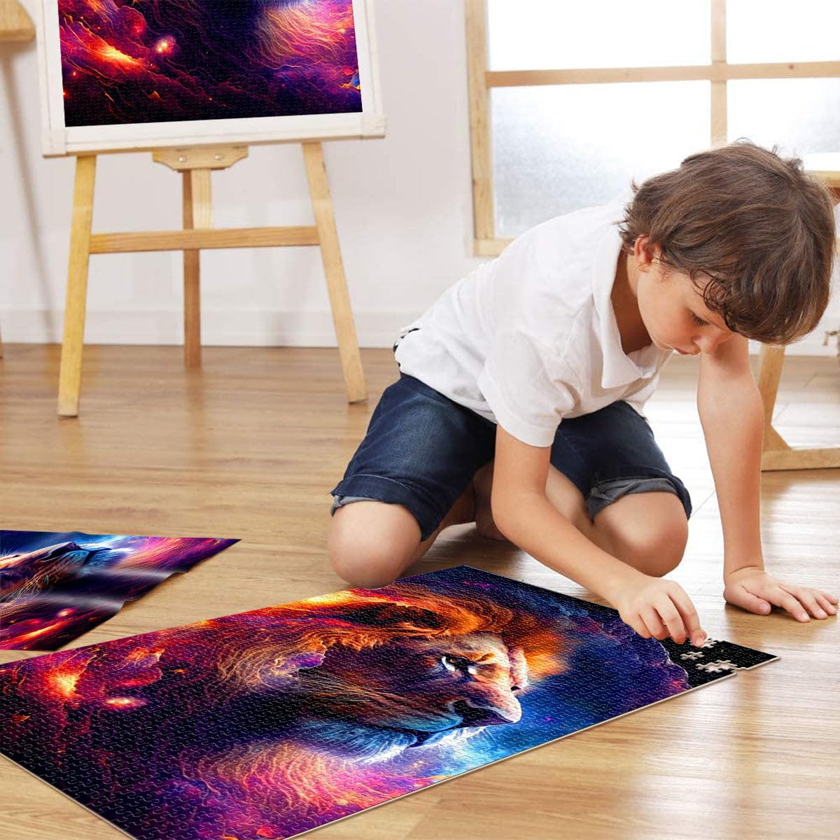 El Juego Educativo León para Adultos de 2000 monedas es Uno para Toda la Familia. 27.56" x 39.37". Adecuado para adolescentes de 14 años y mayores.