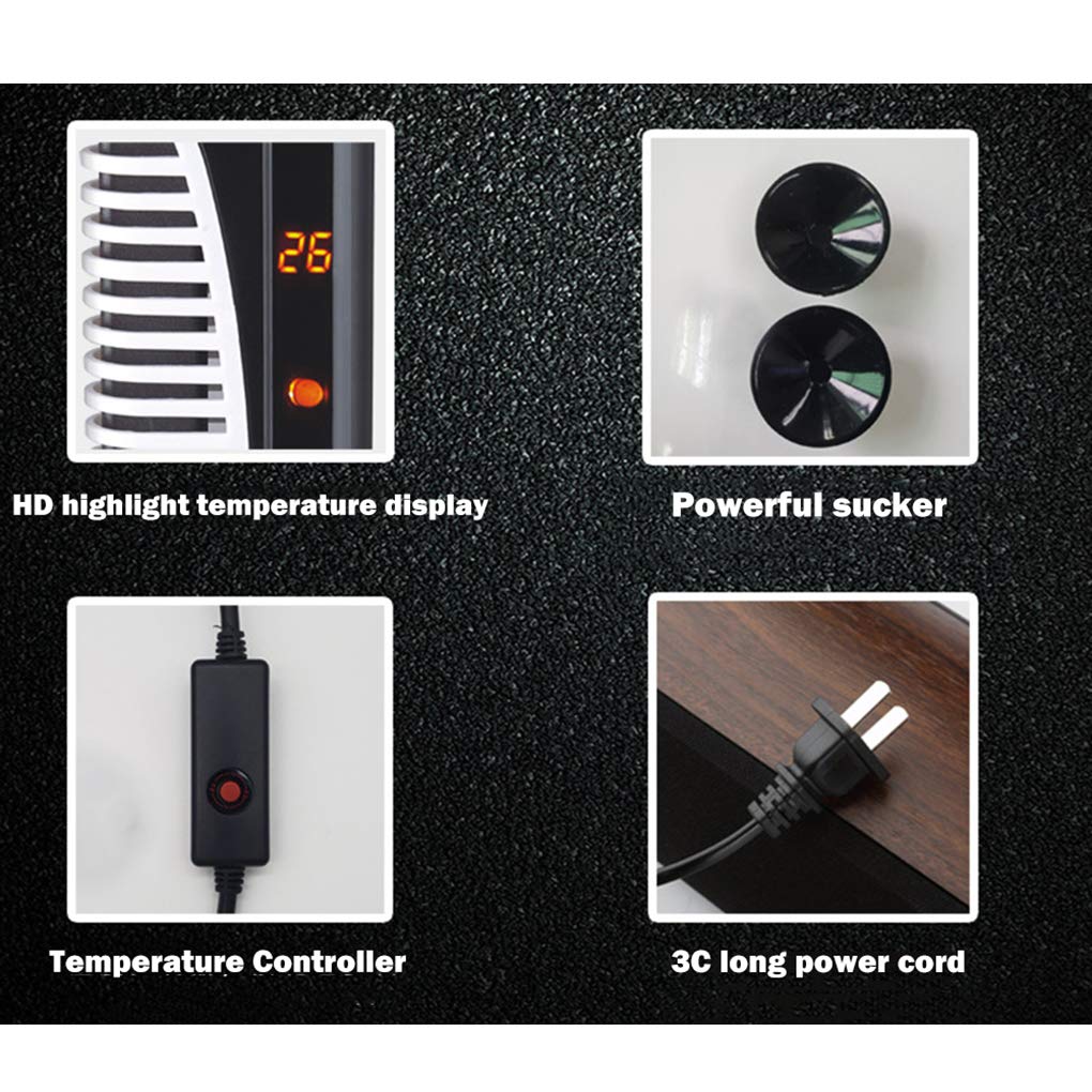 Riscaldatore per Acquario Riscaldatore per Acquario sommergibile con Schermo LED a Temperatura visibile e termoregolatore Esterno, riscaldatore termostato Automatico