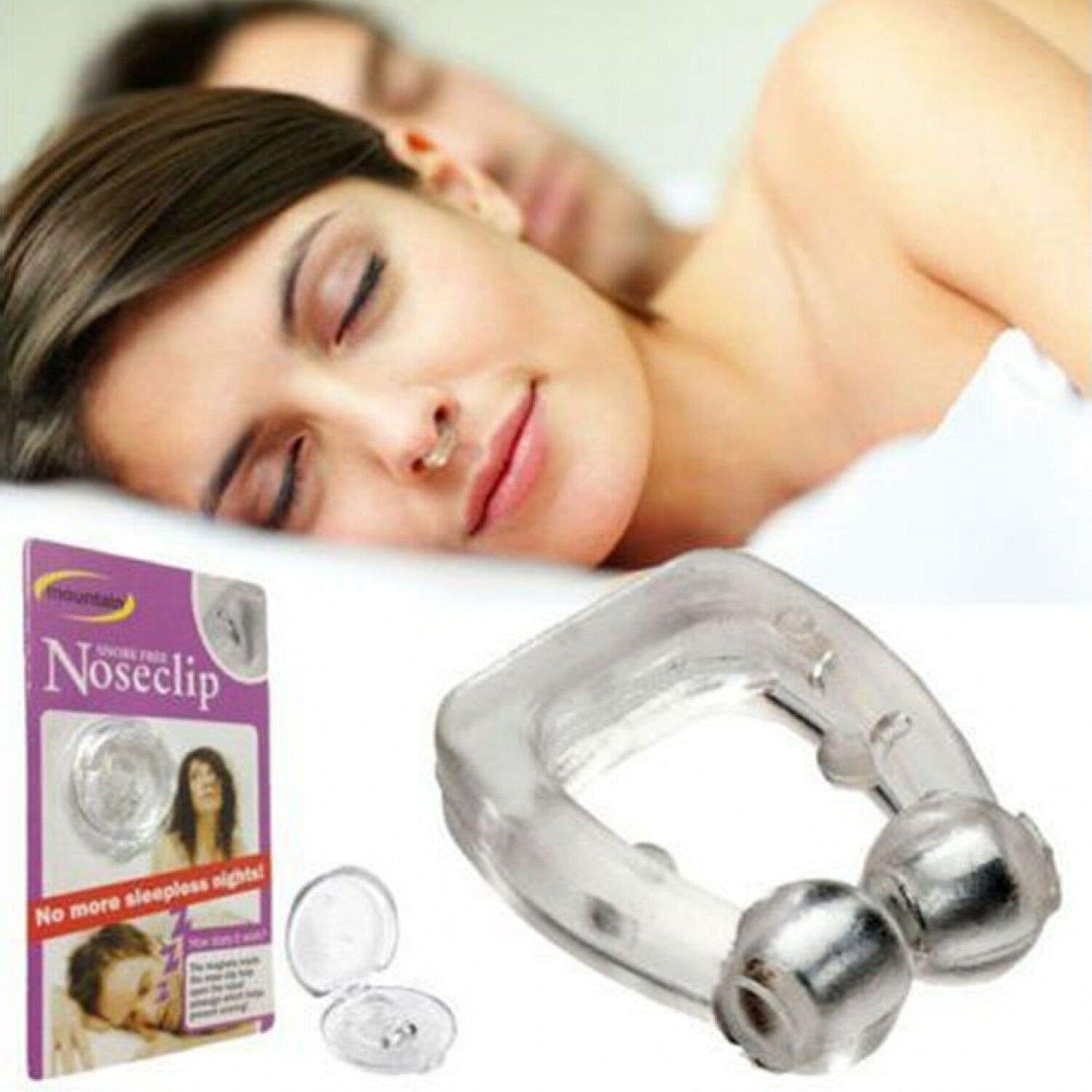 Digital Shoppy Portable Anti Snore Nose Clip Breathing Apparatus for Night Sleeping