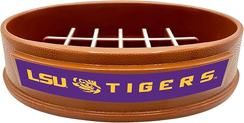 Miniatura 292 de NCAA Super-Bowl Iowa Hawkeyes - Cuenco para perros de alimentación lenta con diseño de fútbol para una digestión saludable. Cuenco antideslizante