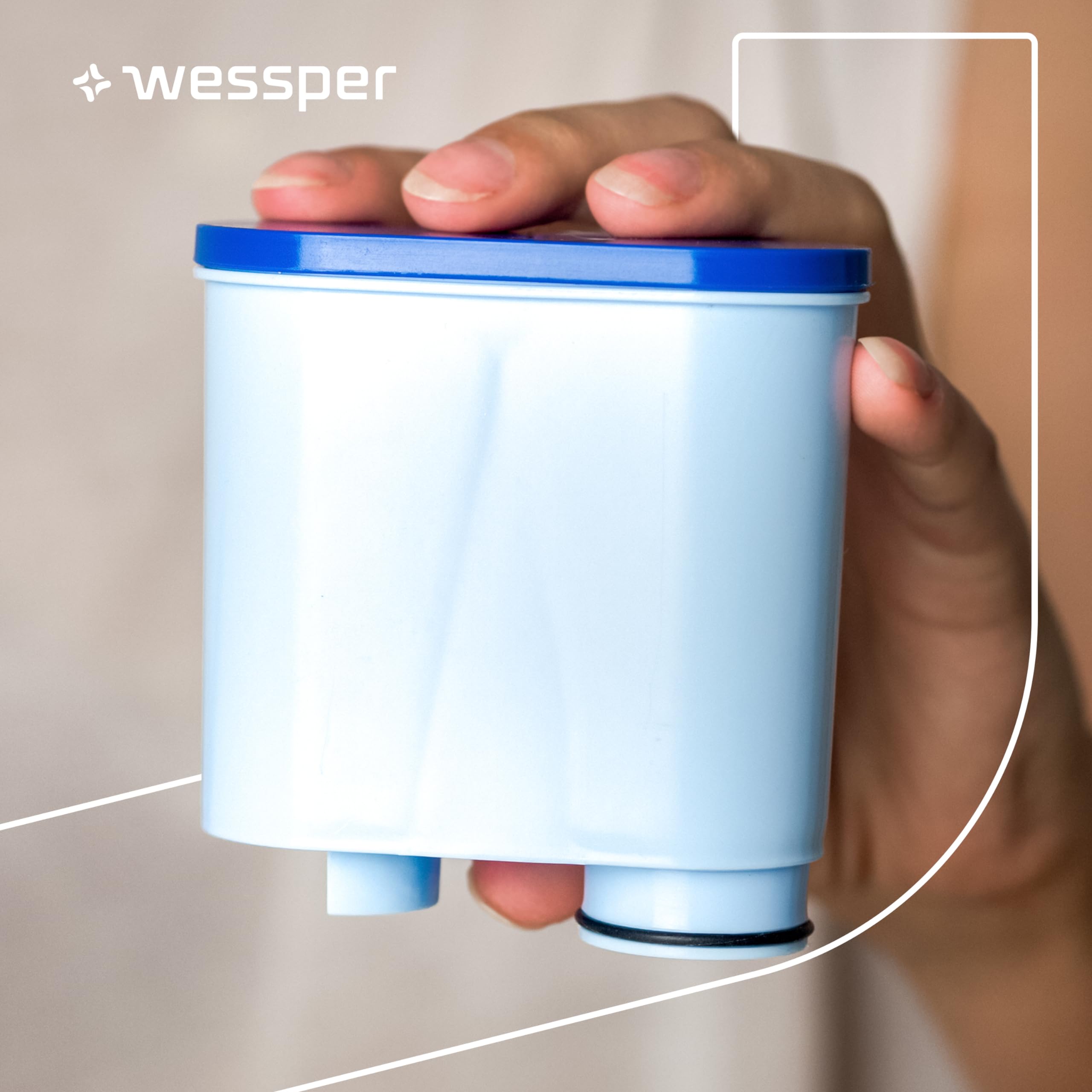 Wessper Filtro de Agua Cafetera Automática, Filtro con Carbón Activo, Compatible con Cafetera Saeco y Philips Que Utilizan los Filtros CA6903/00 y CA6903/10-2 Piezas