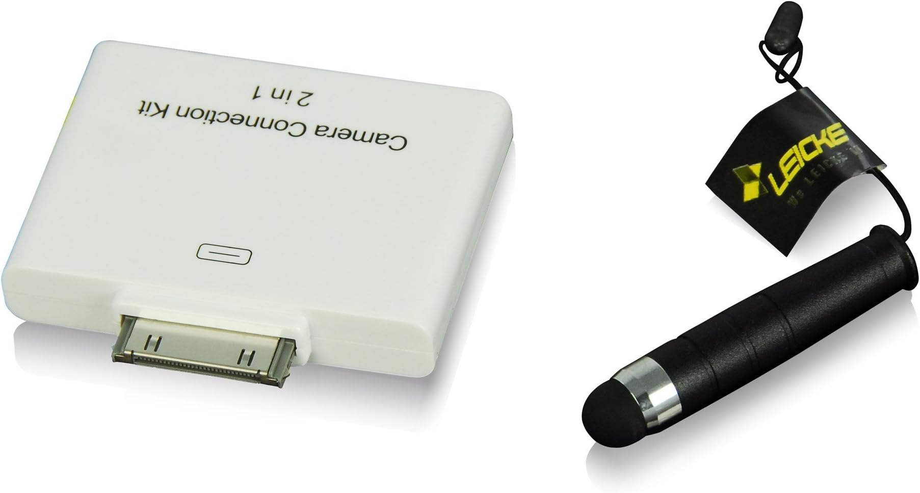 New iPad 3 2 in 1 Camera Connection Kit / Card Reader for Apple iPad 3 & iPad 2 & iPad (works with iPad 4 with Lightning to 30 Pin Adapter) - SUPPORTS IOS 6 & BELOW