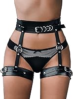 Women's Punk Leather Adjustable Garter Belt Body Harness - Sexy Leg Waist Straps for Rave, Lingerie & Festivals