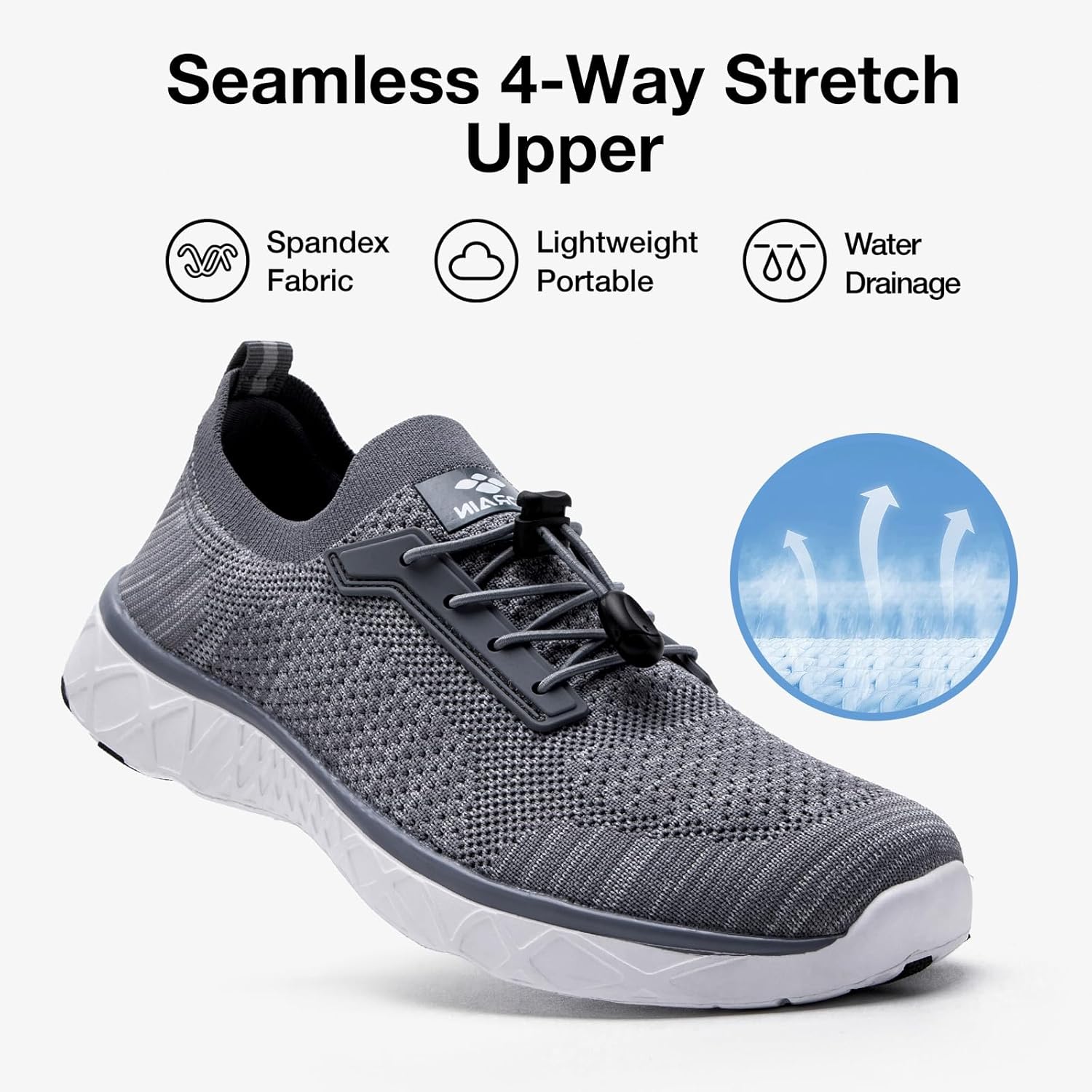 Men's Sporty Water Shoes for Beach, Pool, Water Sports & Outdoor Adventure - Image 4