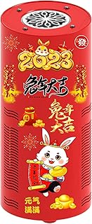 LUZLED 2023 New Bubble Machine, Portable Firework Bubble Machine, Automatic Electric Bubble Machine with Lights & Music, Happy New Year Fireworks Bubble Machine (10 Hole