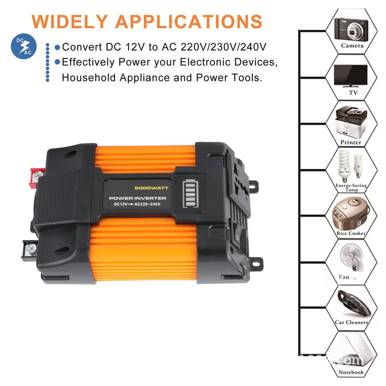 Système d'énergie Solaire Portable Kit de Panneau Solaire d'onduleur d'urgence 4000W (500W 12V to 220V)