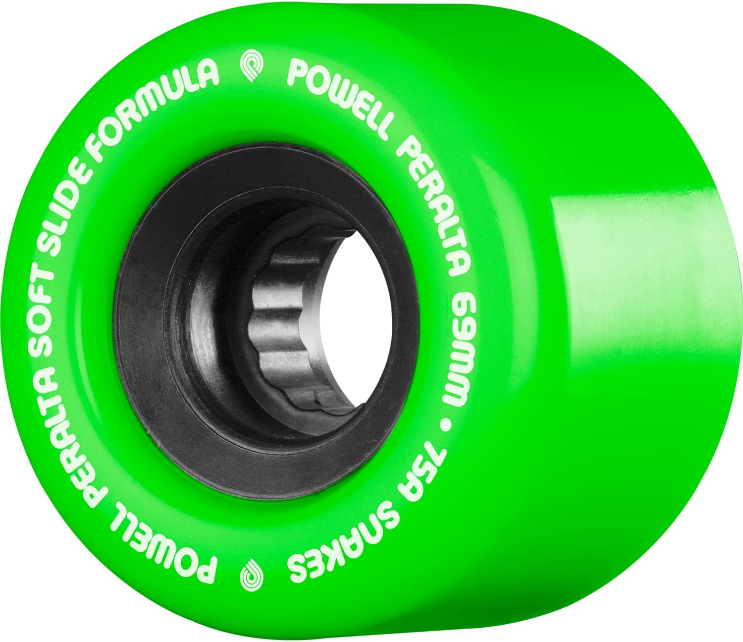 Powell Peralta Snakes 69mm 75a Green/Black W/White Longboard Wheels (Set of 4)
