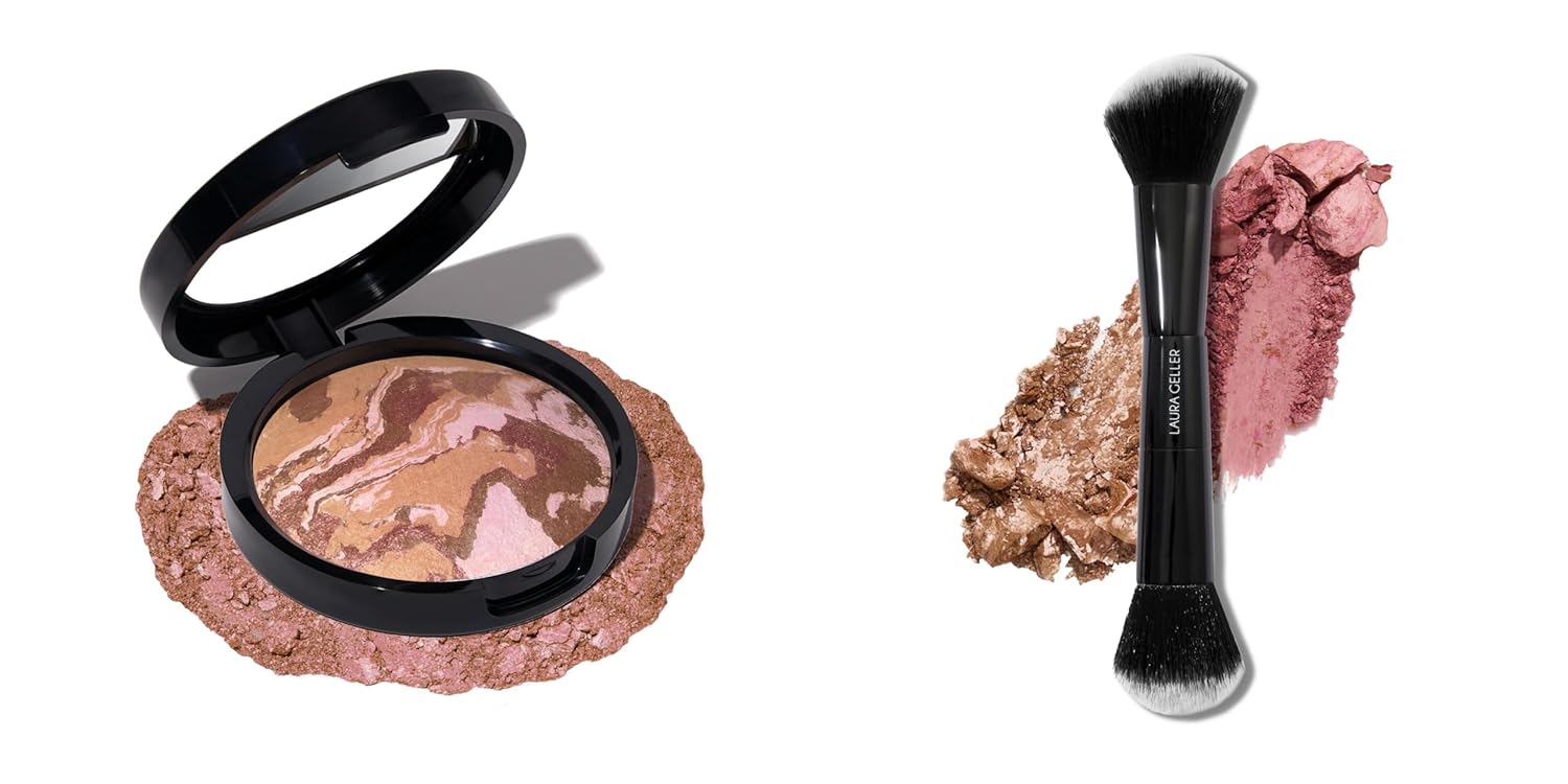 Baked Blush-n-Bronze, Earthy Bronze + Dual-Ended Blush + Bronzer Brush