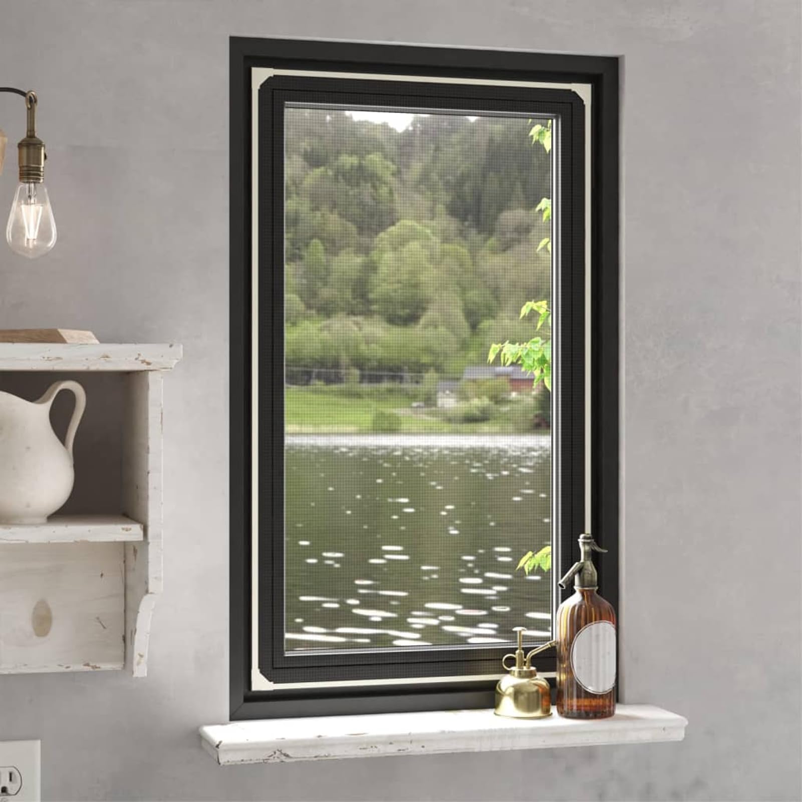 Magnet-Insektenschutz Fenster 80x140 cm Weiß, Glasfaser-PE-Netz | Magnetbefestigung ohne Bohren, UV-beständig & wasserfest, zuschneidbar