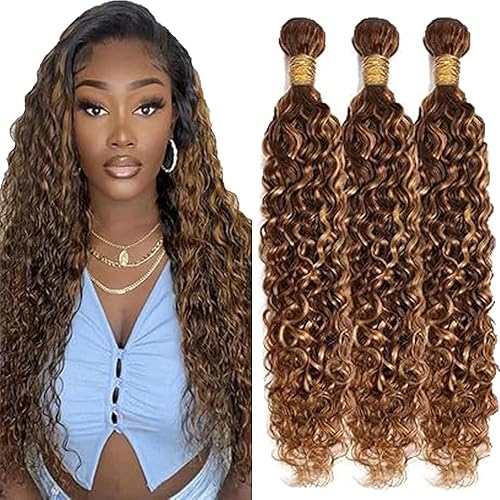 Tuheerst Water Wave Human Hair Bundles Blonde Cheveux Humain Human Hair Extensio