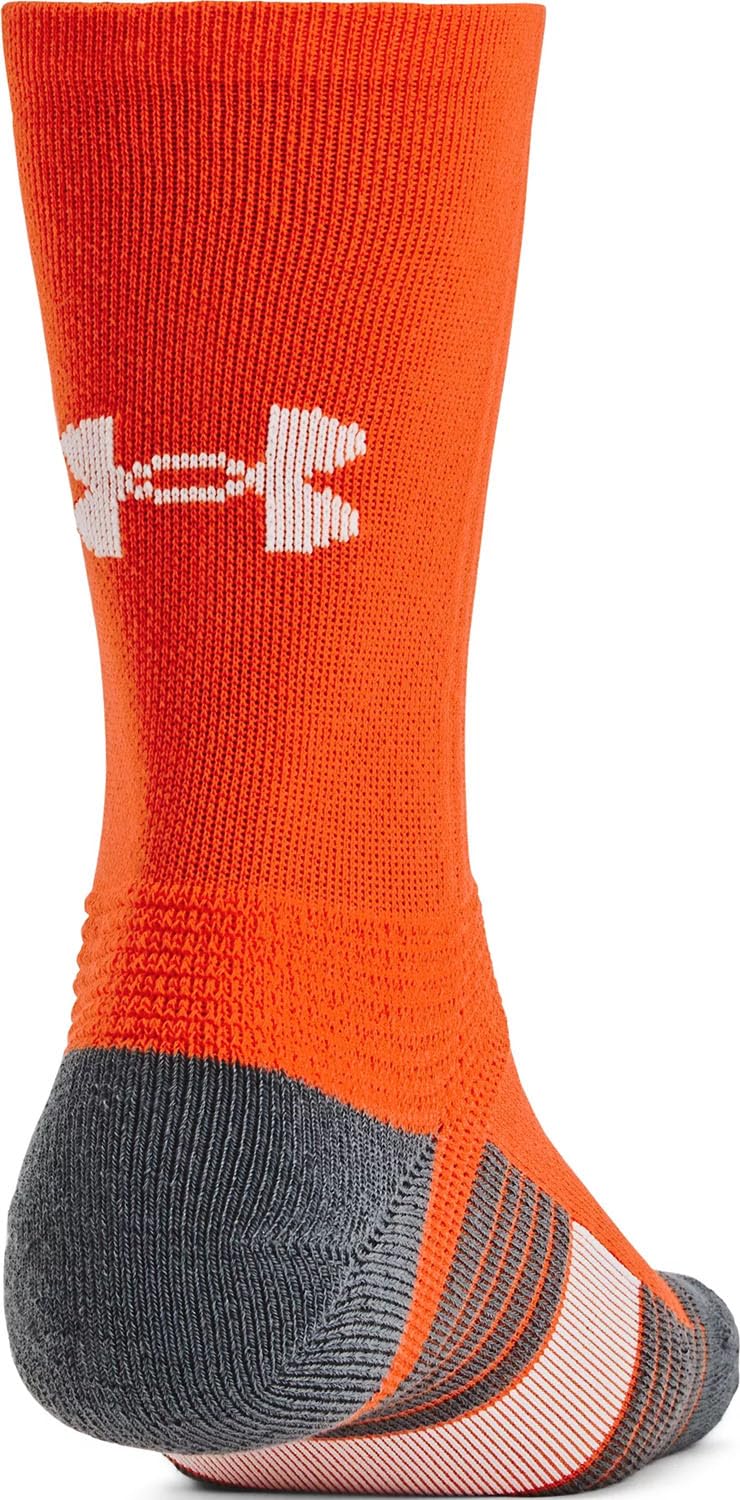 Under Armour - Unisex Team Crew Socks, Color Team Orange (800), Size: Medium