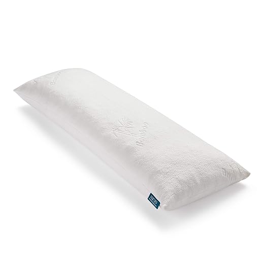 LUCID Body Pillow Shredded Memory Foam Pillow – 20 x 54 Inches