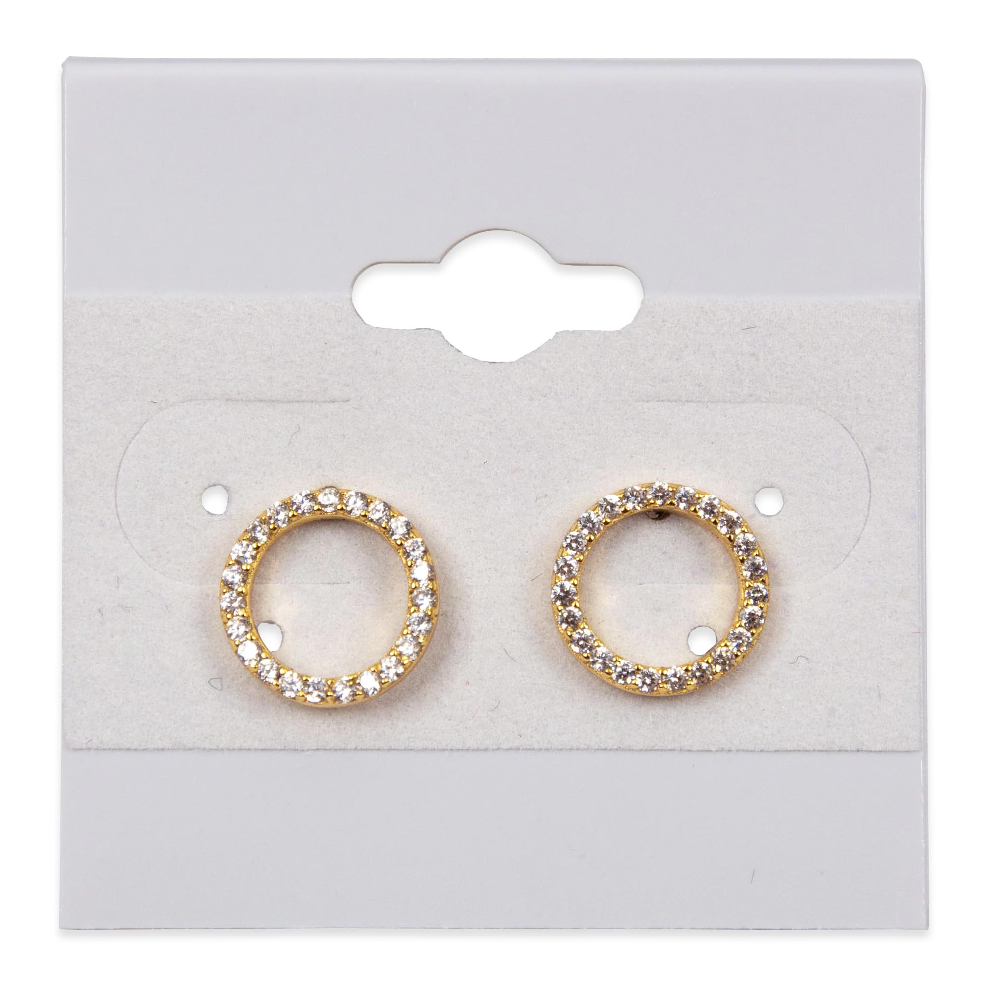 Latisoro White Earring cards for businesses, tradeshows, fairs, and made of a durable plastic - 100 Pcs per pack (White Plain, 2