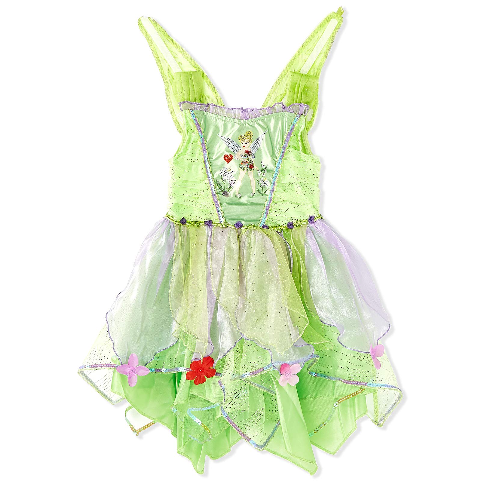 Rubie's Official Licensed Costumes Disney Peter Pan Tinkerbell Rhinestone Book Week and World Book Day Child Costume, Medium 5-6 Years