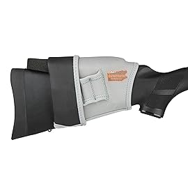 Beartooth Comb Raising Kit 2.0 | Adjustable Cheek Riser | Rifle Stock Ammo Holder | Improve Comfort | Reduce Recoil | Premium Neoprene | Made in The USA | Rifle - Right Handed, Steel Gray