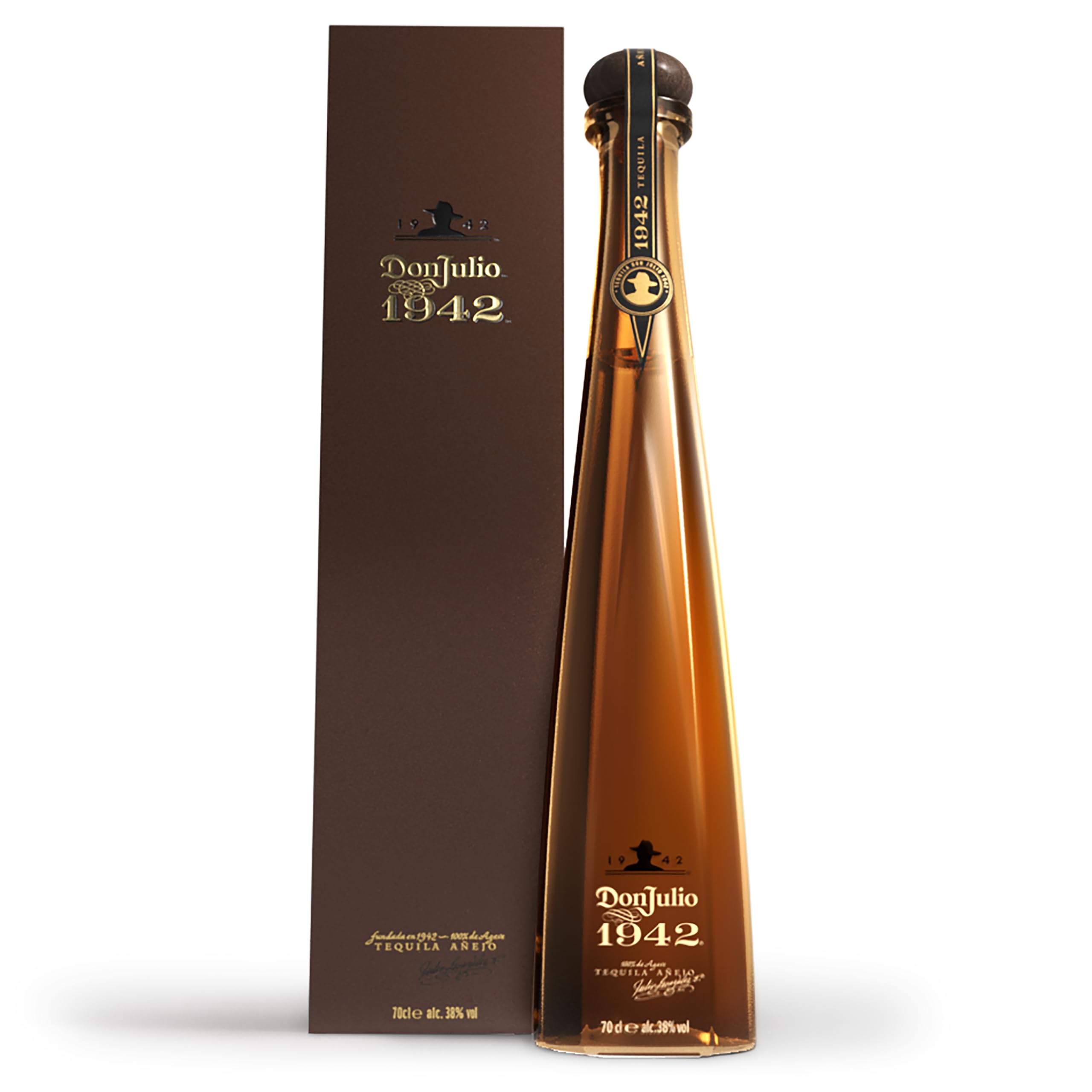 1942 Anejo Tequila | 38% vol | 70cl | Luxury Tequila Anejo Aged 2.5 Years | Aromas of Vanilla | Tones of Nuts | Light Essence of Oak