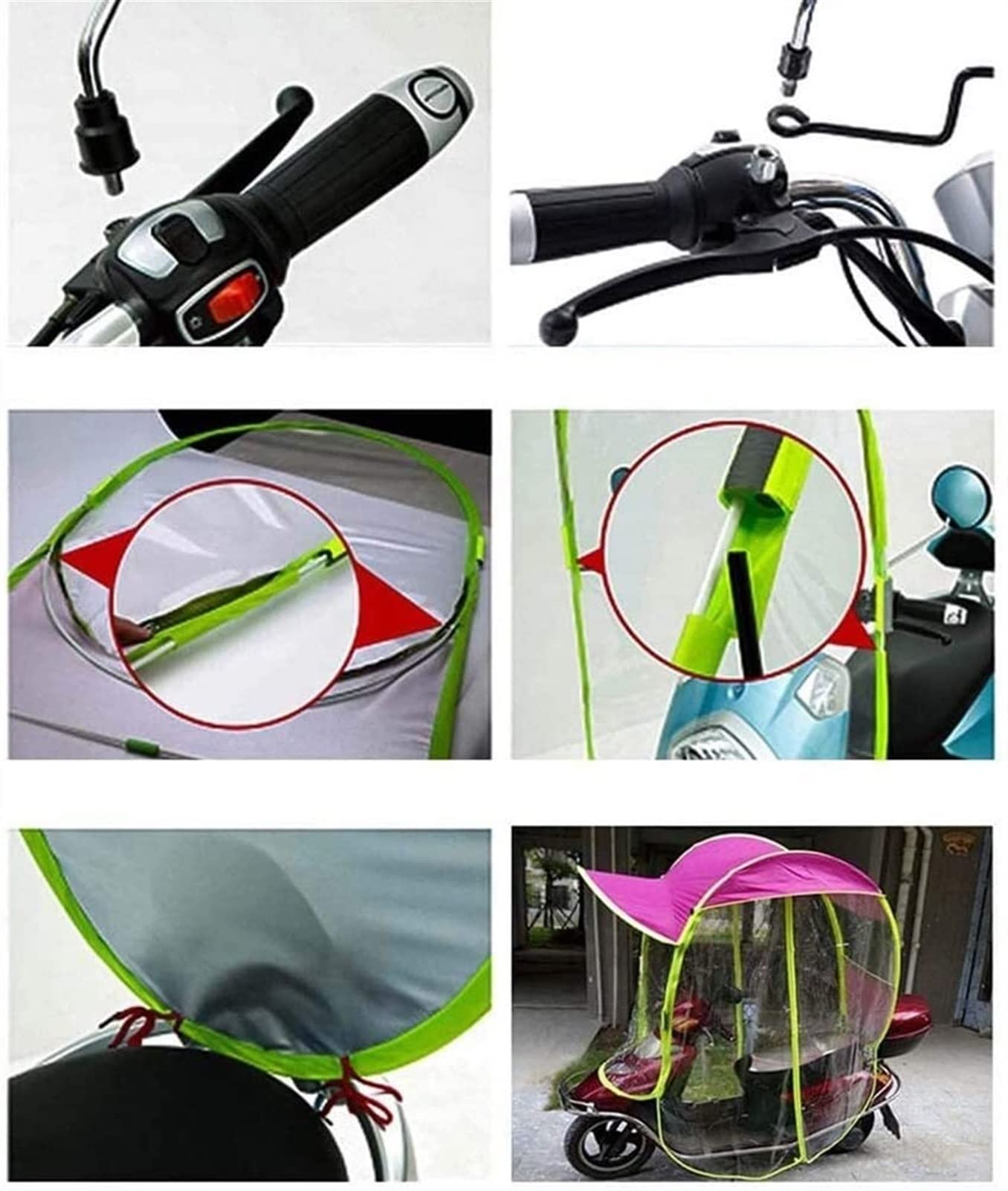 Copertura parasole universale per moto elettrica, copertura impermeabile per scooter, copertura per ombrellone per batteria per auto