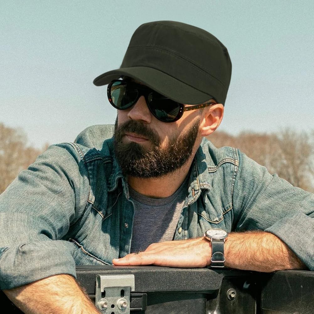 Unisex Basic Cadet Army Caps Everyday Military Style Hat