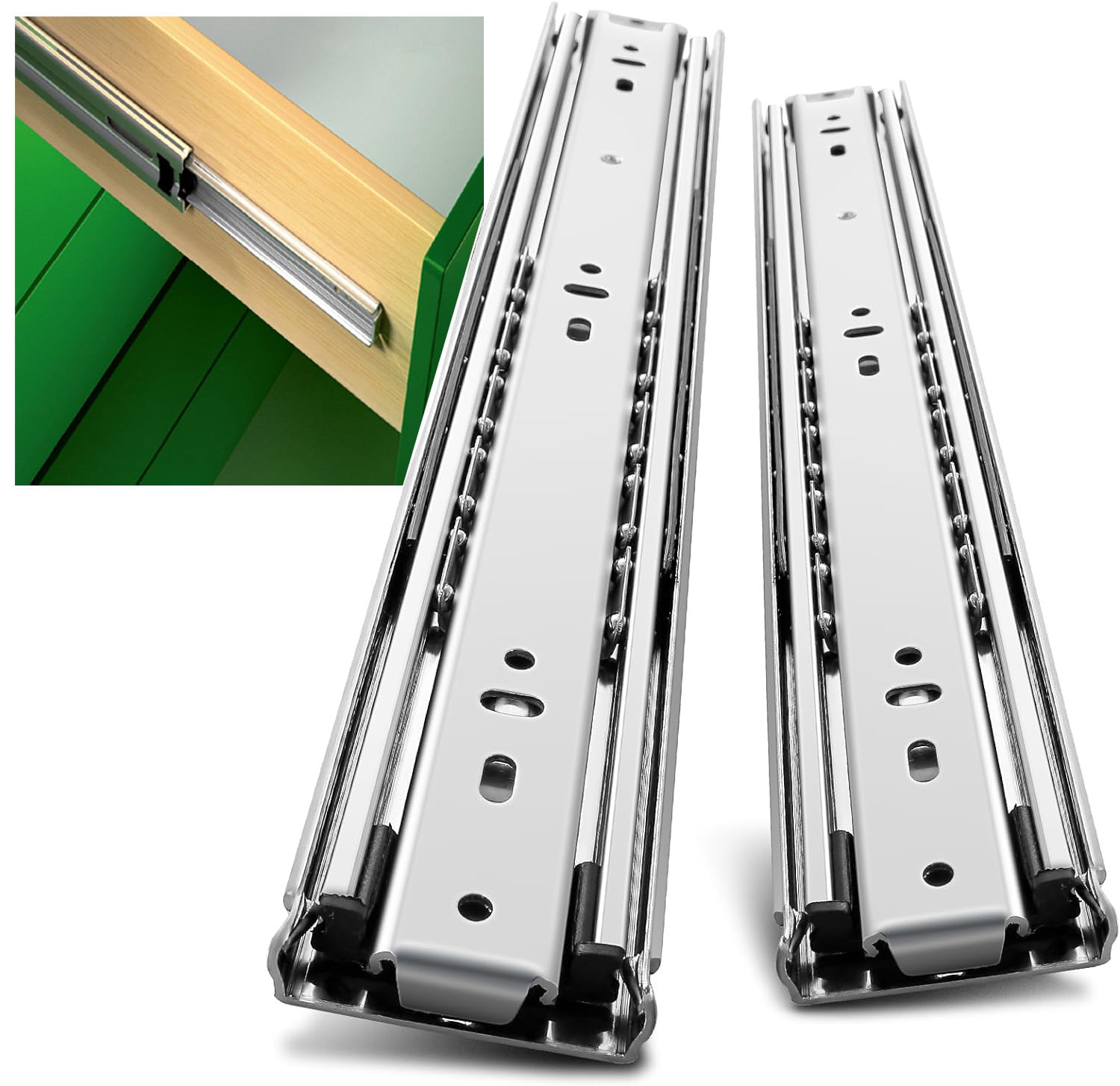 Harrison Telescopic Ball Bearing Eco Slide 0831 | Drawer Channel Stainless Steel | 10 inch Soundless Modular Kitchen Drawer Slides | Rust Free | Load Bearing Capacity 45 kg | Furniture Hardware-image-16