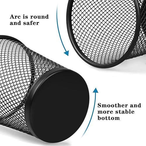 Miniatura 4 de Gwybkq Portalápices de malla para escritorio, soporte de metal para lápices, 12 paquetes de organizadores de escritorio y almacenamiento