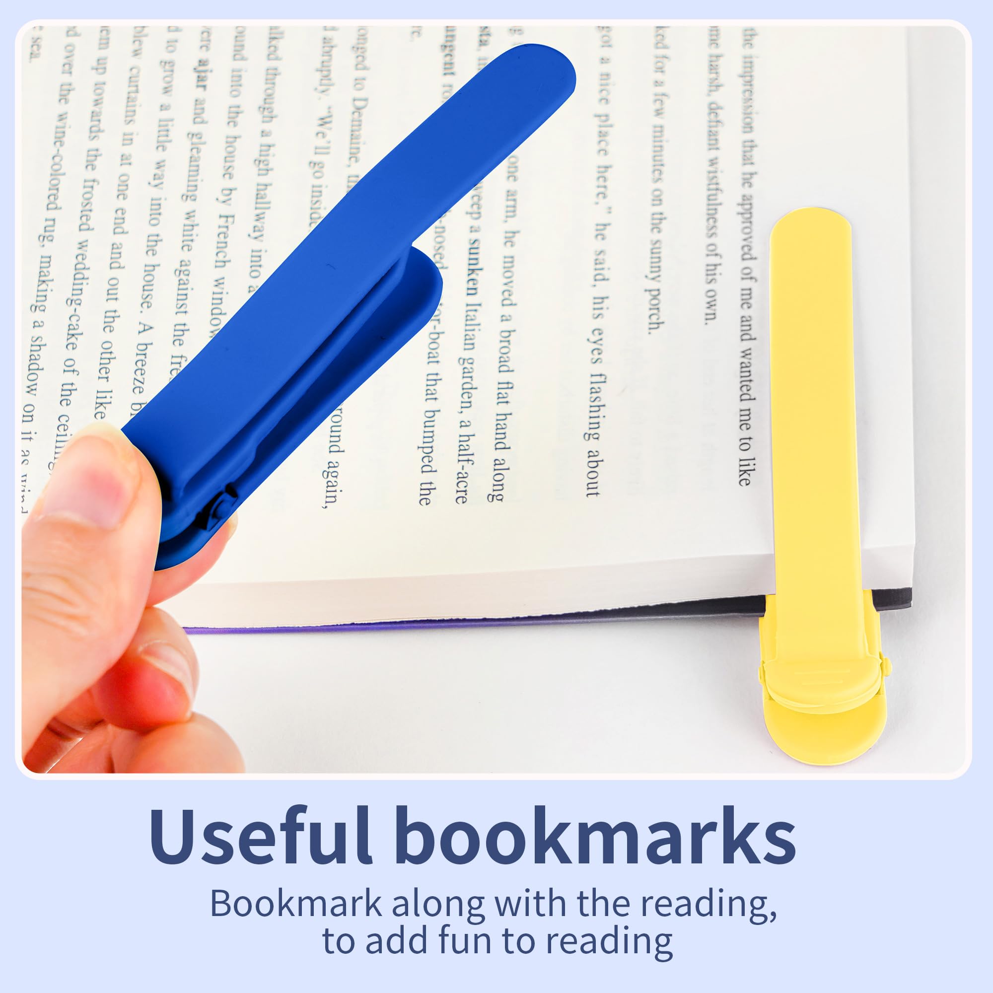 Marcapáginas Automáticos De Silicona - Pack 6 Colores, Clip Que Sigue La Página, Para Libros Y Cuadernos