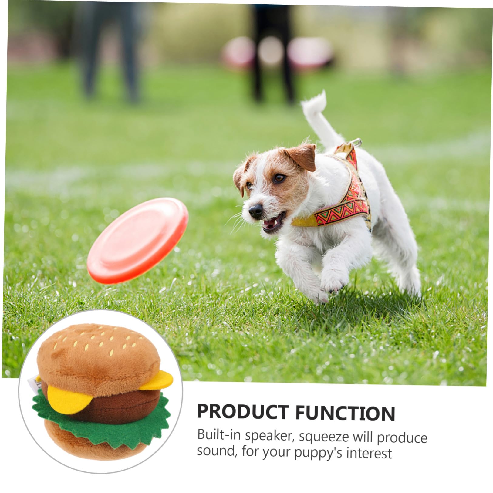 TOYANDONA Jouet à Mâcher Son Couineur Intégré en Peluche pour Chien Résistant aux Morsures, Design Imitation Nourriture Adorable pour Chiots Jouant et Tirant