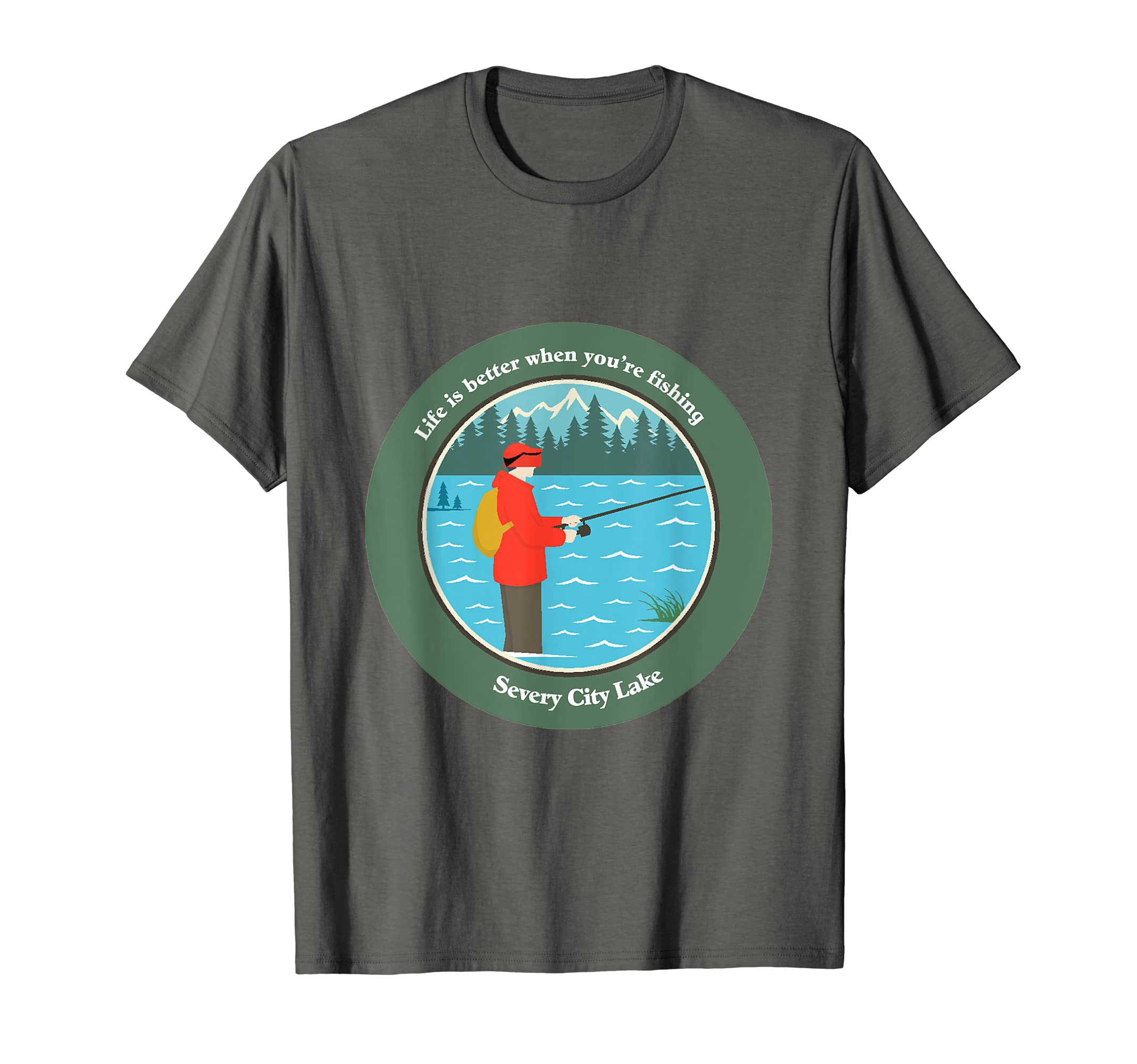 Better When You're Fishing Severy City Lake T-Shirt