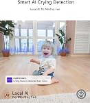 2 Pack 2.5K Cameras for Home Security, Non-Subscription AI Human/Pet/Crying Detection, CINMOORE 4MP Camera Indoor with Phone App, Pan Tilt 2.4G WiFi Indoor Cameras, IR Night Vision, 2-Way Audio
