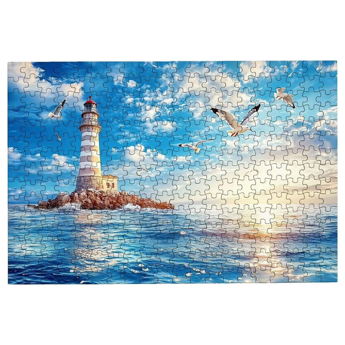 Puzzle 1500 Pezzi Oceano, Puzzle Faro per Adulti, Puzzles in Legno Intrattenimento Creativo, Divertimento, Puzzles Educativi Classici con Confezione di Alta Qualità Idea Regalo Donna, Decor Casa -2658