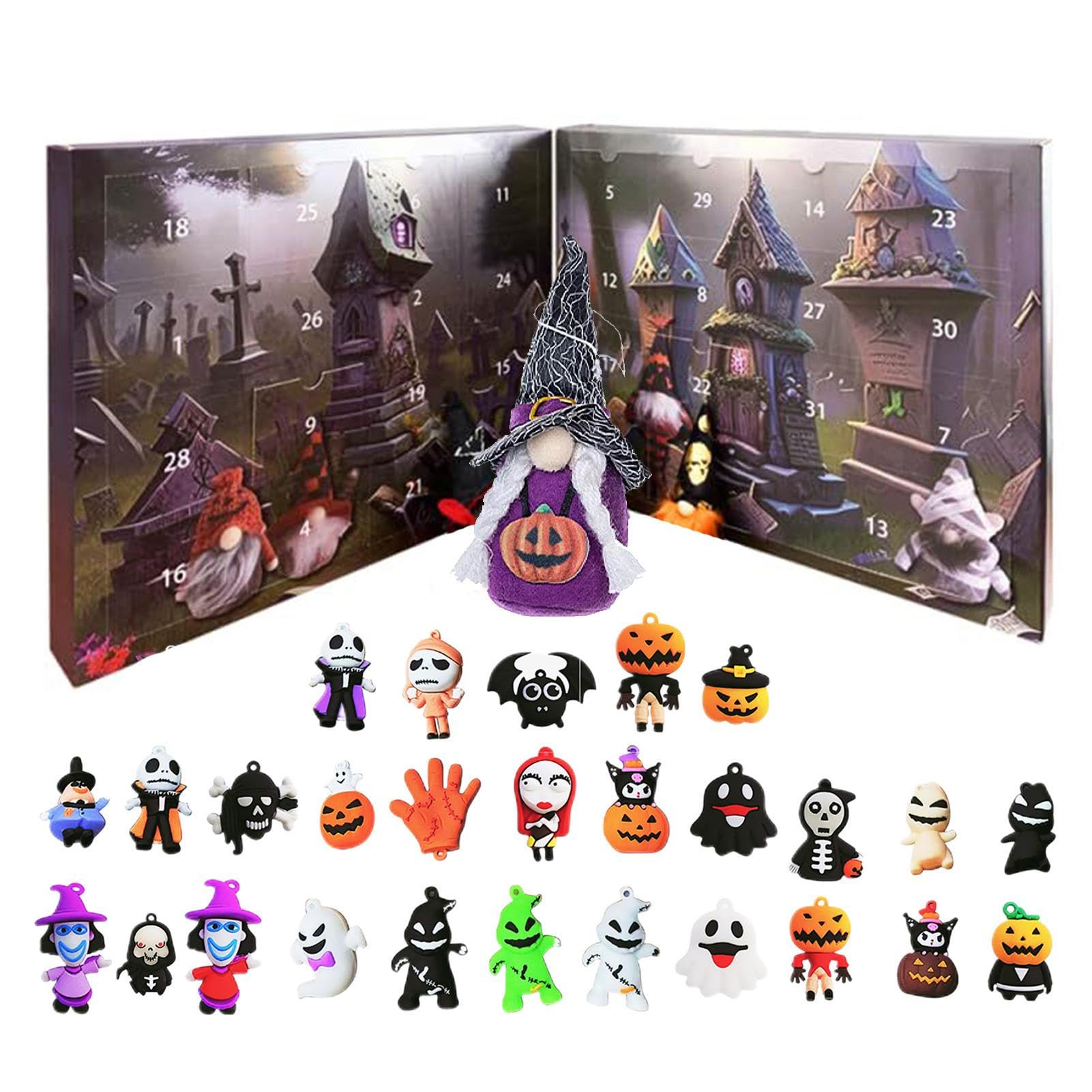 Halloween Adventskalender 2025 - 24 Tage Gruselspaß Mit Wichtel-Figuren