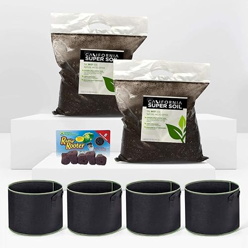 California Hot Soil Premium 100% Organic Super Soil Kit de 18+ mezcla de nutrientes, sin necesidad de nutrientes o alimentos vegetales, incluye (2)