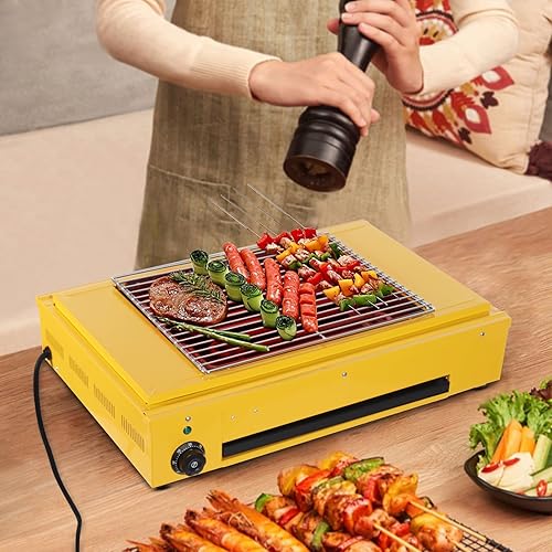 Miniatura 2 de Parrilla de barbacoa portátil de 1500 W, parrilla eléctrica para barbacoa, horno de barbacoa sin humo, parrilla de barbacoa de una sola cabeza con