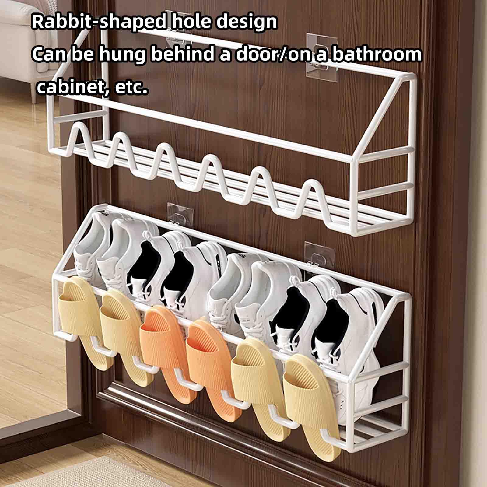 rangement chaussure etagere porte chaussures entree (White,59x10x19cm)