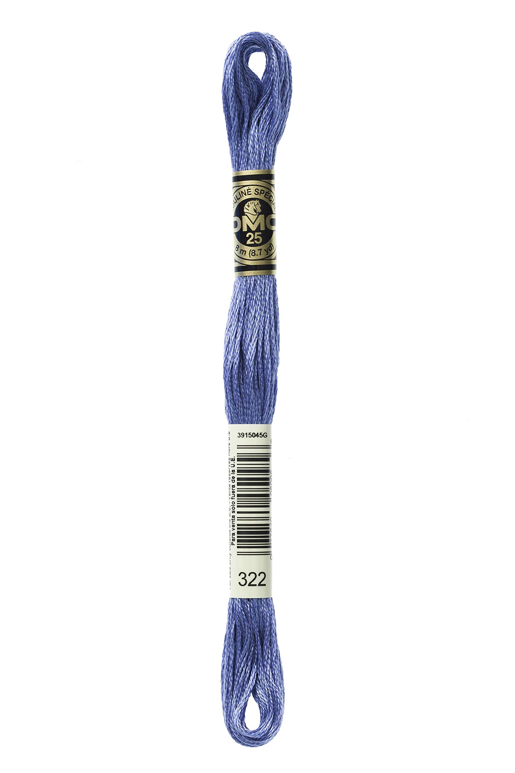 DMC 12 Pack 6-Strand Embroidery Cotton 8.7yd-Dark Baby Blue -117-322