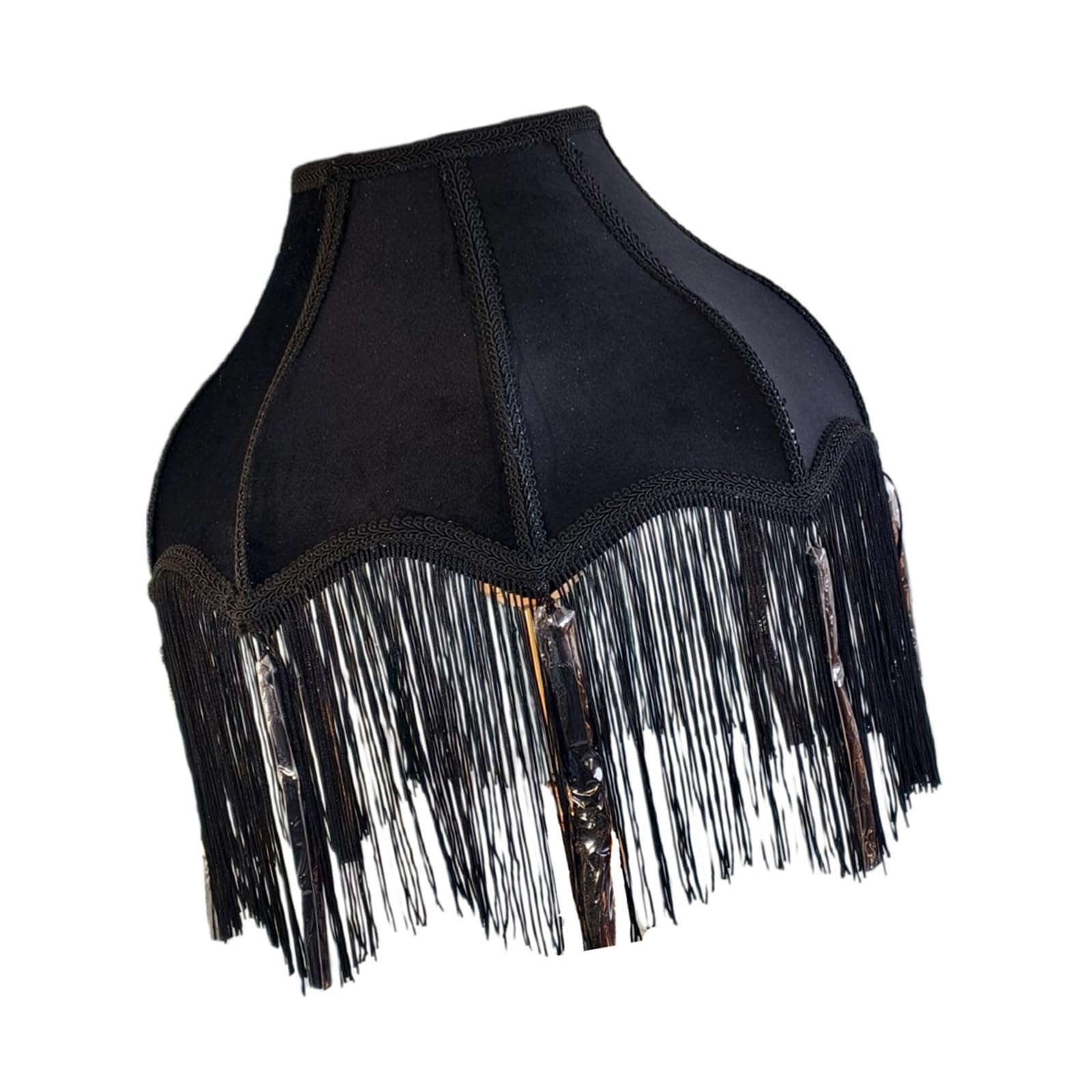 Mekalero Tassels Pendant Lamps Shade Fabric Construction Floor Fixture Pendant Light Shade for Home Cafe Restaurant Lighting Victorian Fashion Lightshade