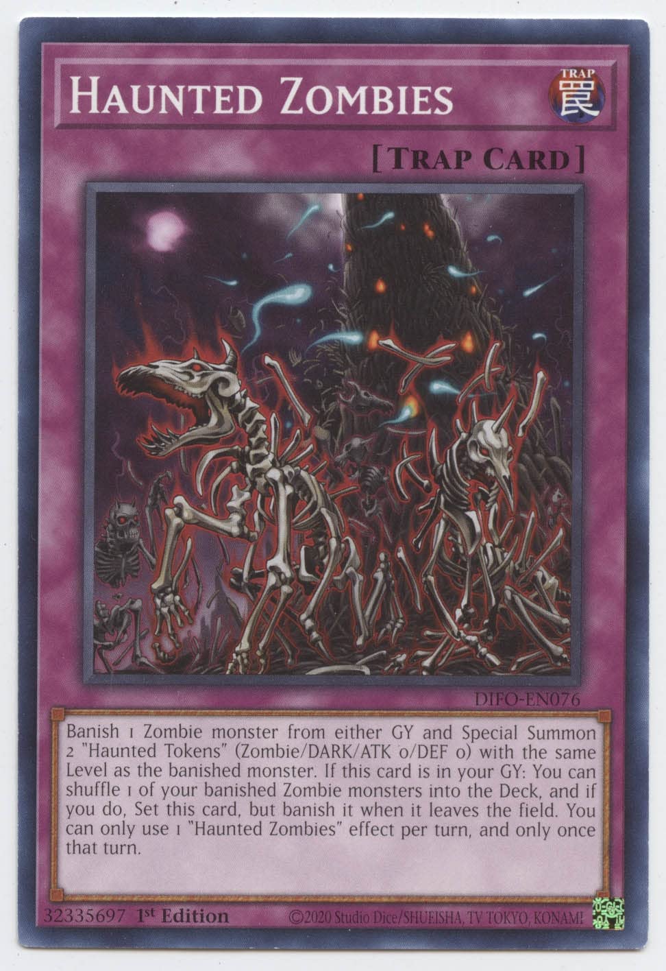 Amazon.com: Yu-Gi-Oh! Haunted Zombies - DIFO-EN076 - Common - 1st