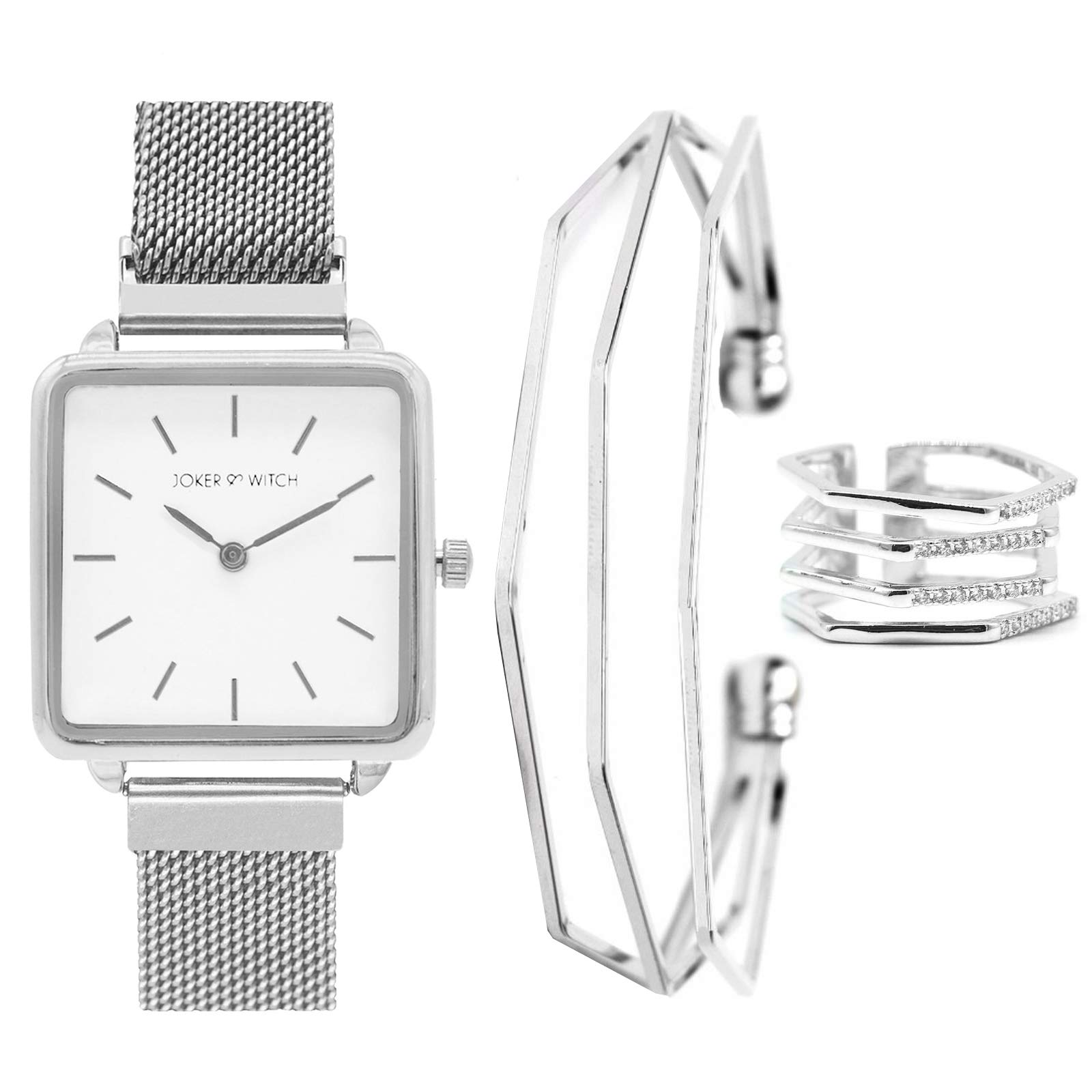 Joker & Witch Affection Silver Love Triangle for Women (B08PSMCSZ3) Amazon Price History, Amazon Price Tracker