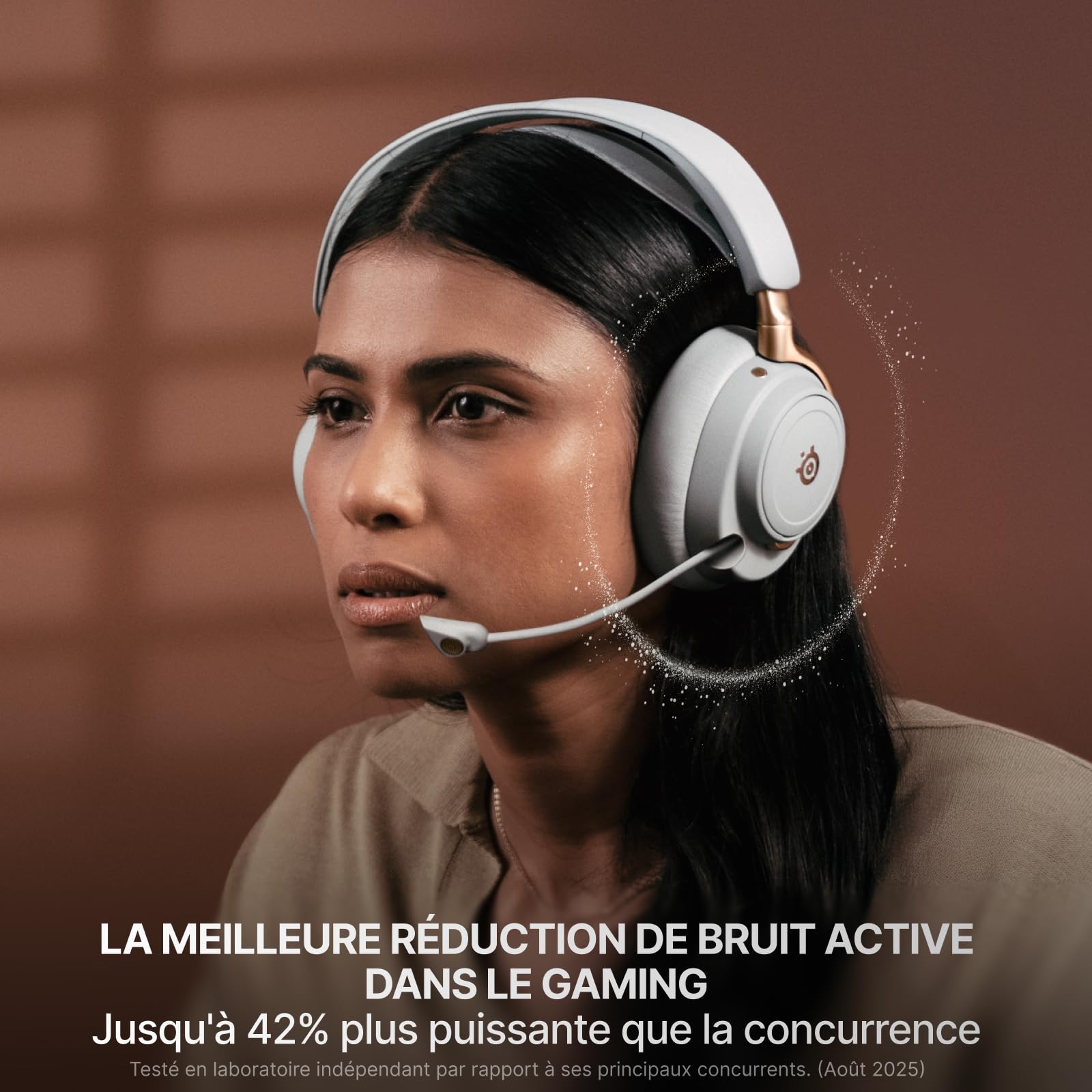 SteelSeries Arctis Nova Elite -Sage&Gold- Casque Gaming sans Fil- 96 kHz / 24 Bits - Haut-parleurs en Fibre de Carbone -ANC- Réduction du Bruit par IA - Appli - 2,4GHz+Bluetooth -OmniPlay PC+PS+Xbox