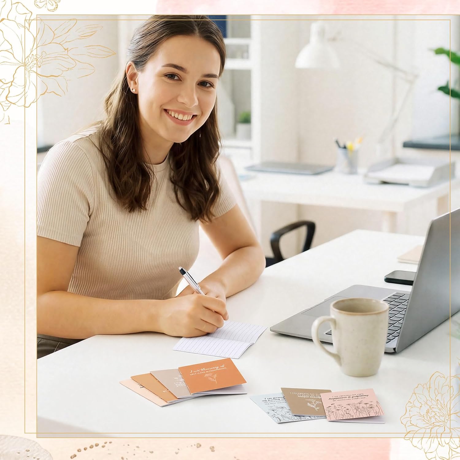 Tatuo 24 Pcs Positive Affirmation Notebooks Inspirational Notebook Small Motivational Encouragement Notepads Daily Affirmations Journal for Women Men Adult Party Favor Coworker(Vibrant) image 5