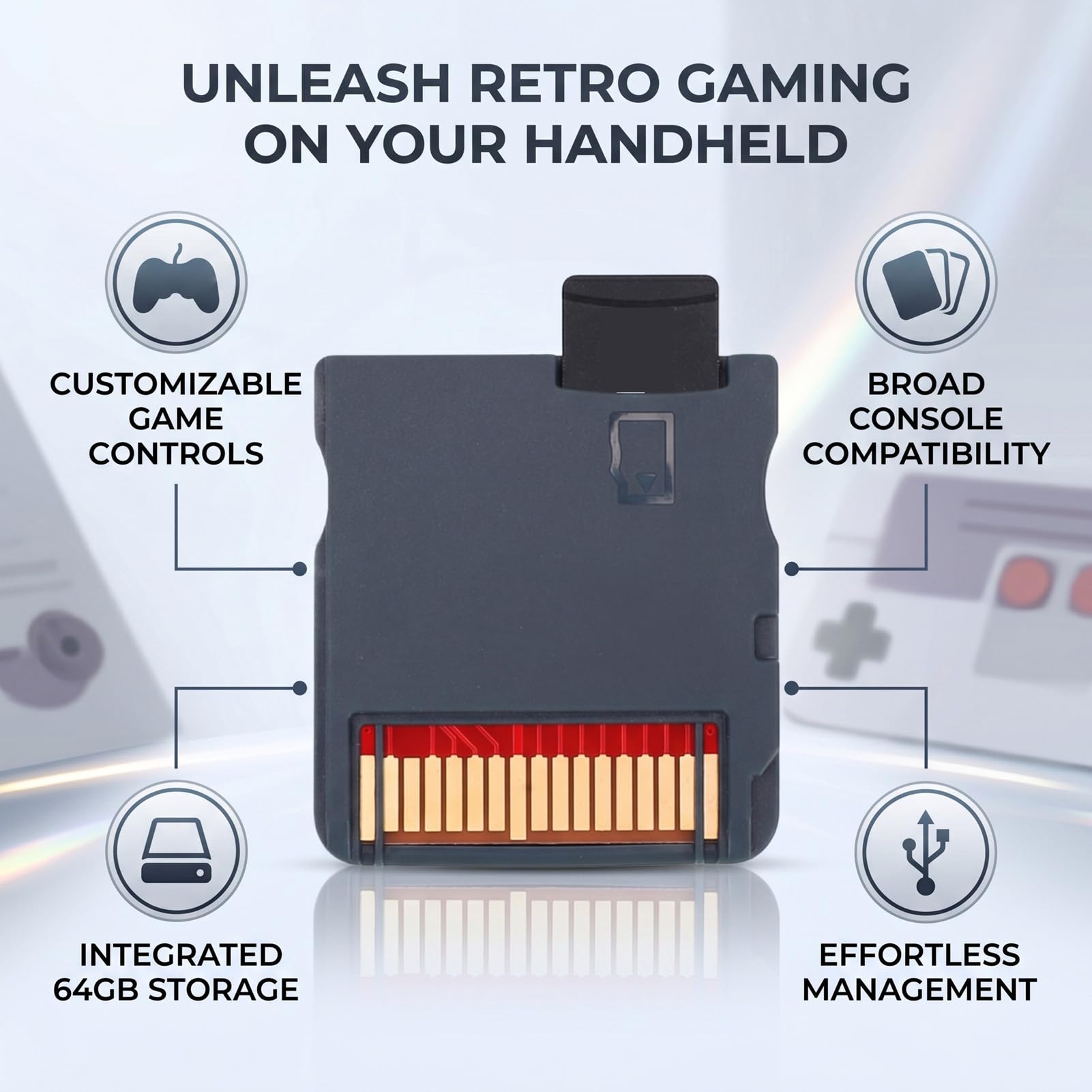 Fabater Scheda Flash per Videogiochi per Console NDSS 2DS 3DS Videogioco Personalizzabile, Scheda di Memoria Flash con Memoria Integrata da 64 GB (BLACK)